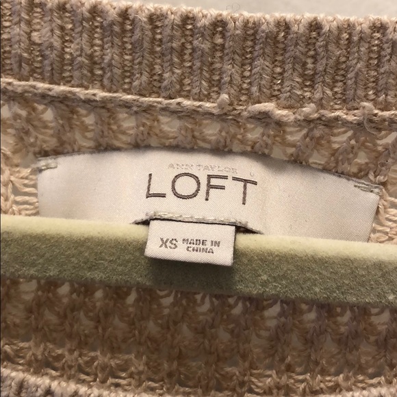 LOFT Striped Sweater with Button accent - Picture 3 of 5